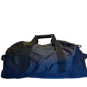 Vintage Dark Black Large Duffel Bag for Travel or Sports.  New without Tags.